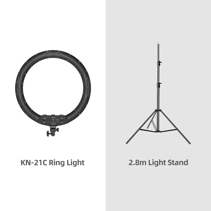 18 Inch LED Ring Light with Remote - Bi-Color Content Creation Kit Kit 3 Tidesmit