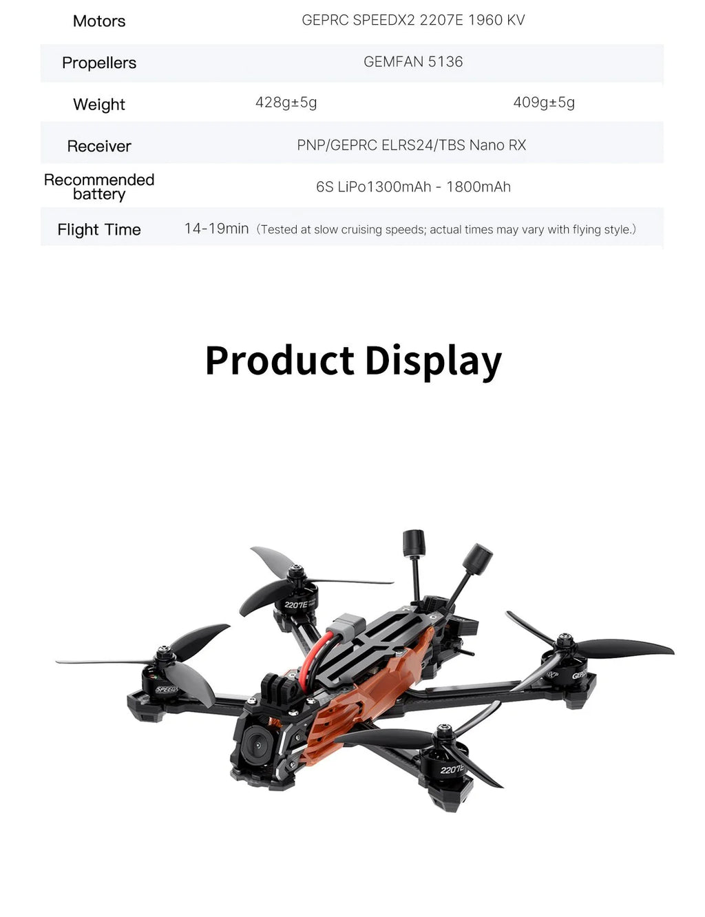 GEPRC Vapor 5-Inch 4K O4 FPV Freestyle Drone - High-Performance Quad Tidesmit