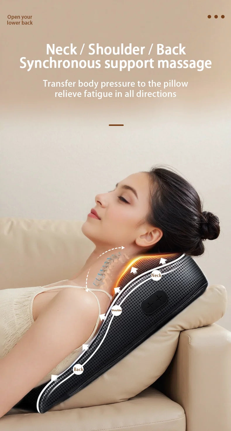 Electric Cervical Pillow with Heated Airbag for Neck Relaxation Relaxation Treatment Tidesmit