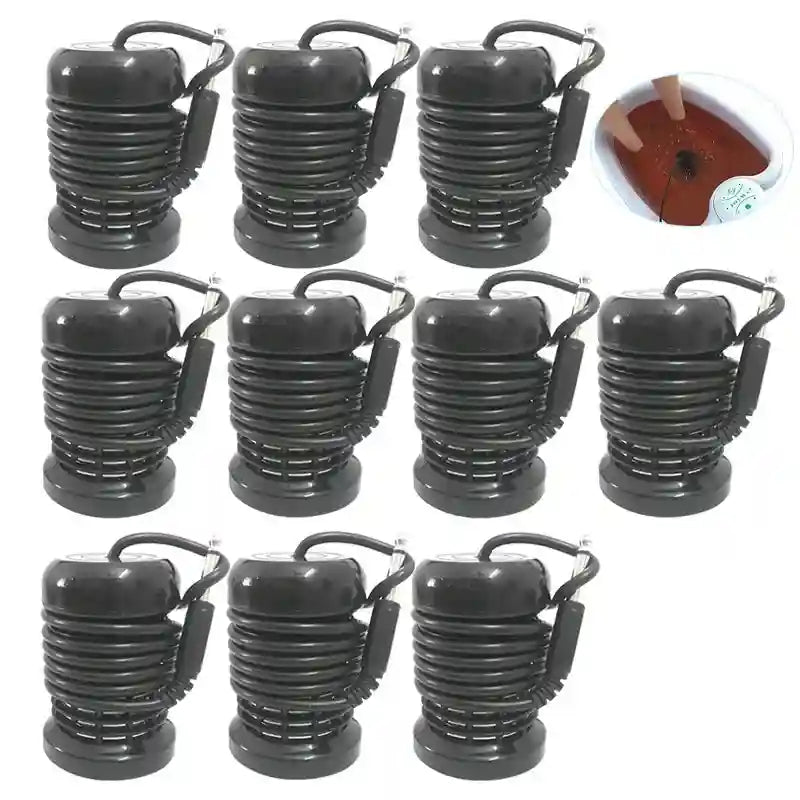 10pcs black ionic detox foot spa replacement arrays with connection cables for home pedicure and relaxation machines.