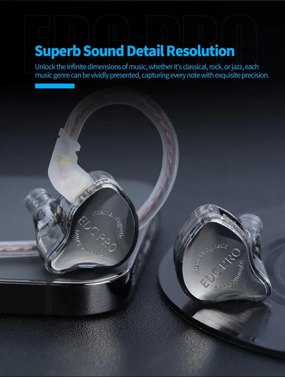 Tidesmit HiFi Wired In-Ear Monitors with Dual Dynamic Drivers Tidesmit