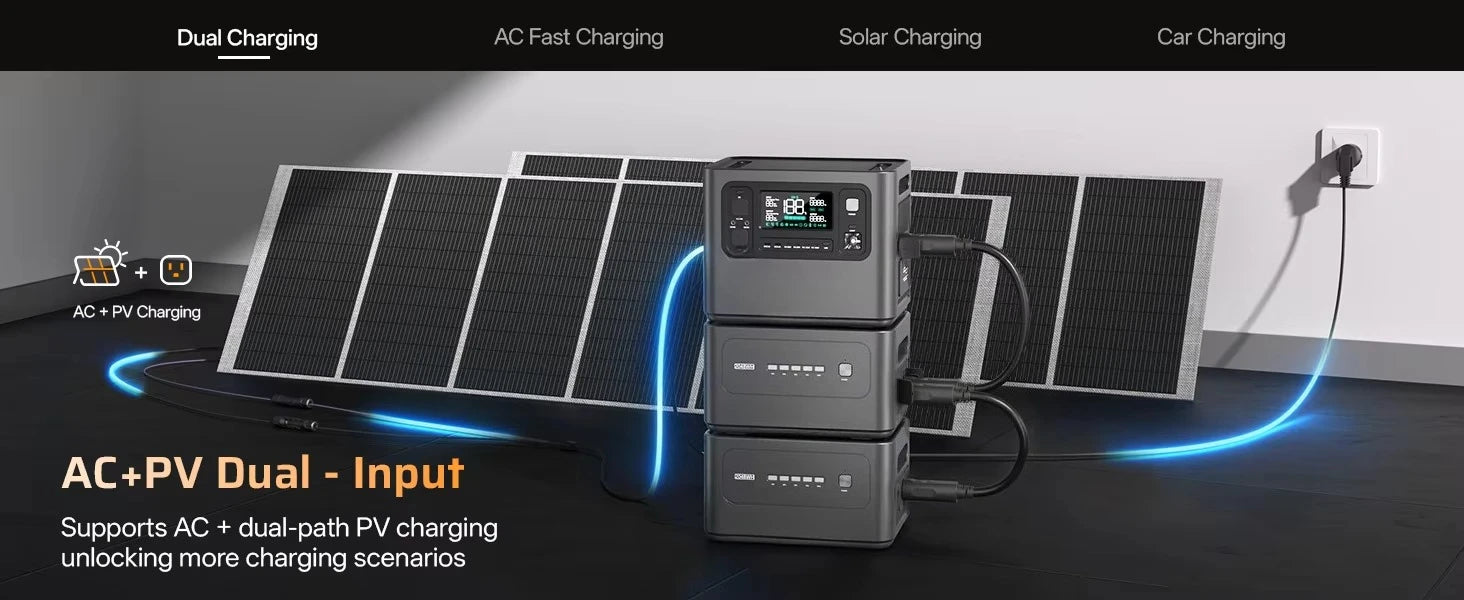 Aferiy  AF-P280-B 4 Times 2048Wh Lfepo4 Heavy Duty Solar Generator Vice Packs Storage System Expandable Battery Sea freight