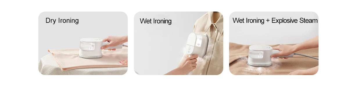Tidesmit handheld garment steamer for home, electric steam iron for clothes and mite removal, side view detail