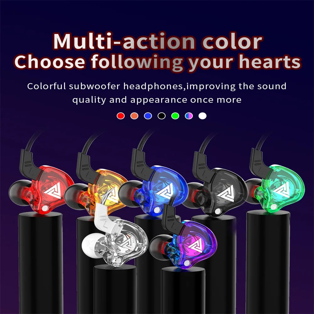 Wired In-Ear Earphones with HiFi Bass and Mic - AK6 Series Random Color Tidesmit