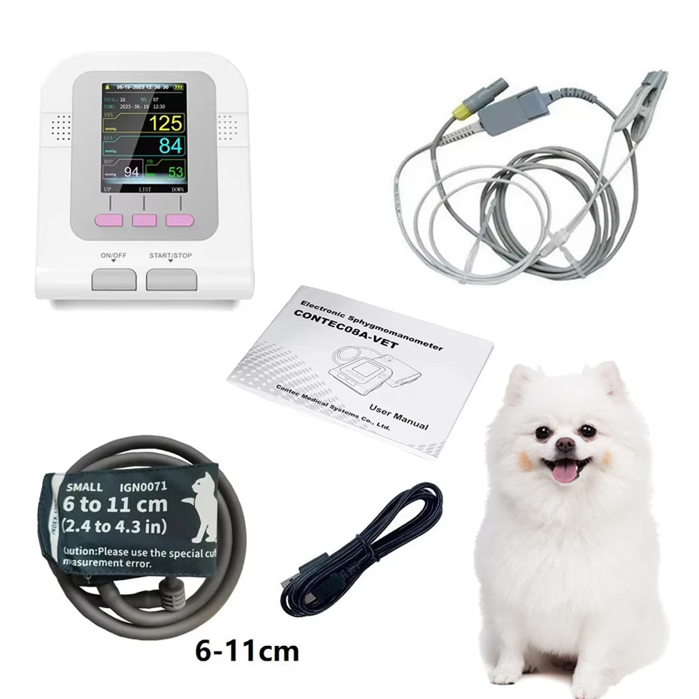 CONTEC08A Vet Use Electronic Sphygmomanometer Digital Blood Pressure Veterinary Vet Use Monitor Pets Dog Cat Horse Etc