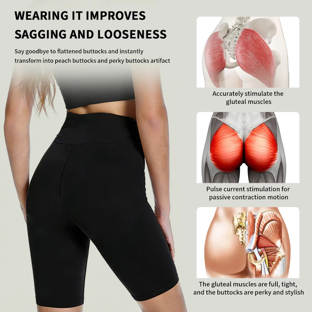 EMS Microcurrent Buttock Lifting Shorts | Yoga Fitness Trainer Body Shaping Massage Equipment Tidesmit