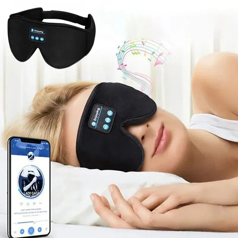 Bluetooth Sleeping Headphones Eye Mask – Soft Wireless Headband for Sleep Tidesmit