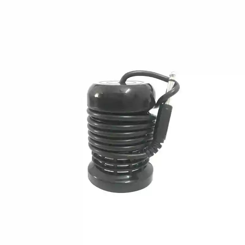 Black ion array head for foot detox spa machine with coiled cord and connector for home health therapy.