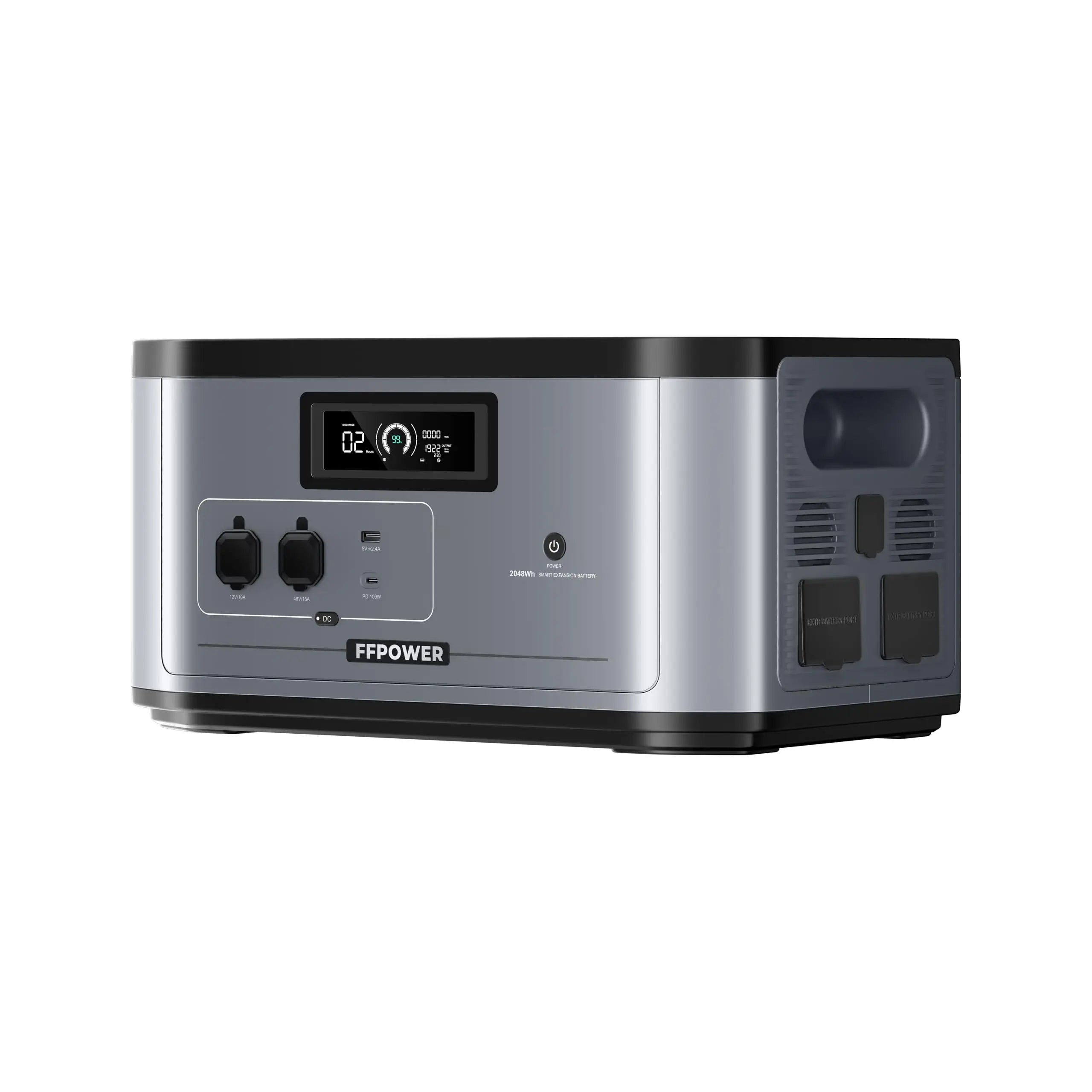 OUKITEL B2000 2048Wh LiFePO4 Expansion Battery Portable Power Station PD USB-C Output Solar Generator for BP2000 Power Supply