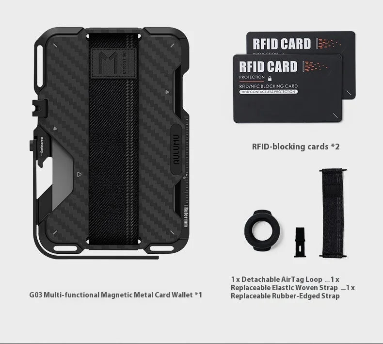 Magnetic Carbon Fiber Wallet: 6-in-1 Slim Fit Phone Case Tidesmit