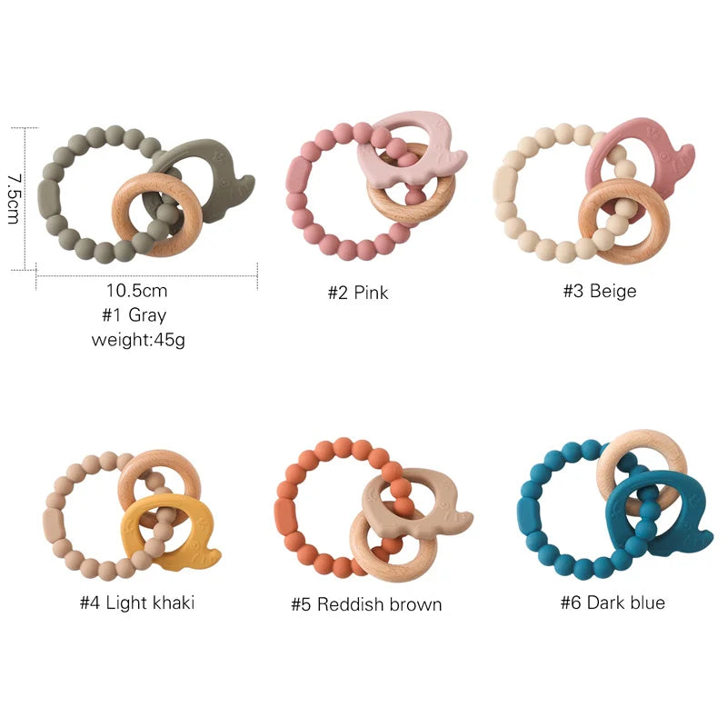 Baby Silicone Phone Teether Toy Pacifier Kids Cartoon Teething Silicone Newborn Early Dental Care Gums Molar Stick Baby Toy Gift