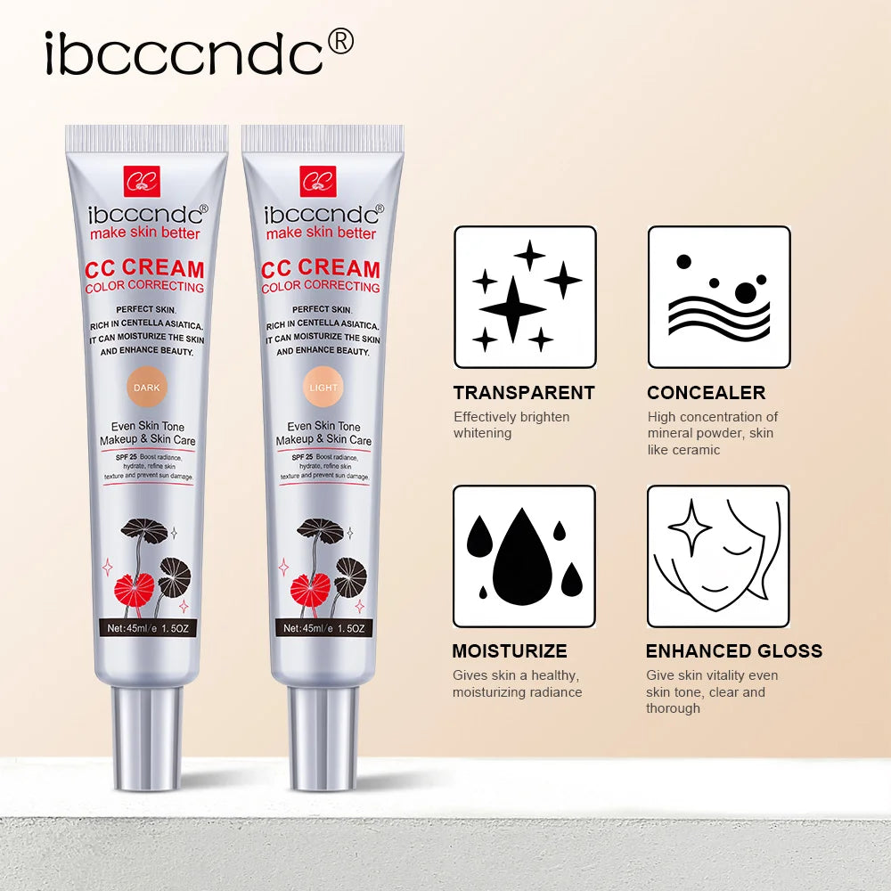 Tidesmit waterproof CC cream texture close-up for moisturizing skin correcting and sweat-proof base makeup