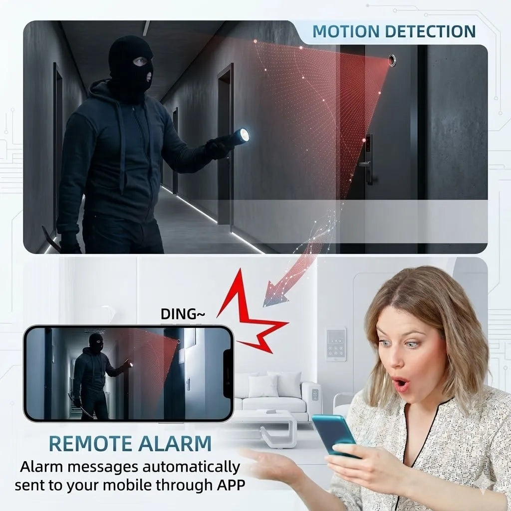 ZEMNIO 3MP 2K HD Smart Peephole Camera, 170° WiFi Video Doorbell, Two-Way/Motion, ICSee/XMEye App, 2.4G, Power Opt. EU/US/UK/AU