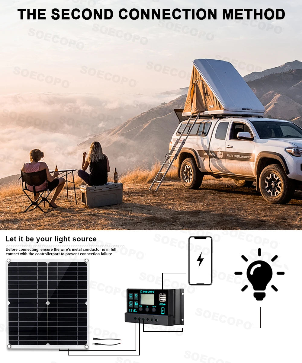 10000W Solar Power Complete Kit 12V To 220V Inverter100A Controller 300W Panel System for Home/RV/Camping  Full House Generator