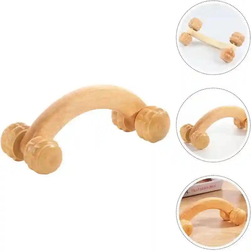 Wooden Massage Roller for Deep Tissue Muscle Relief - Log Color Massage Roller Tidesmit