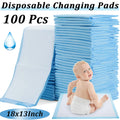20-100Pcs Disposable Changing Pad High Absorbent Diaper Changing Pads Waterproof Leak Proof Baby Disposable Underpads for Baby