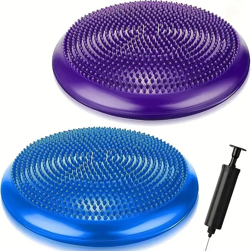 Anti-burst Inflatable Balance Pad Thickened Massage Cushion for Yoga Pilates Physical Therapy Workout