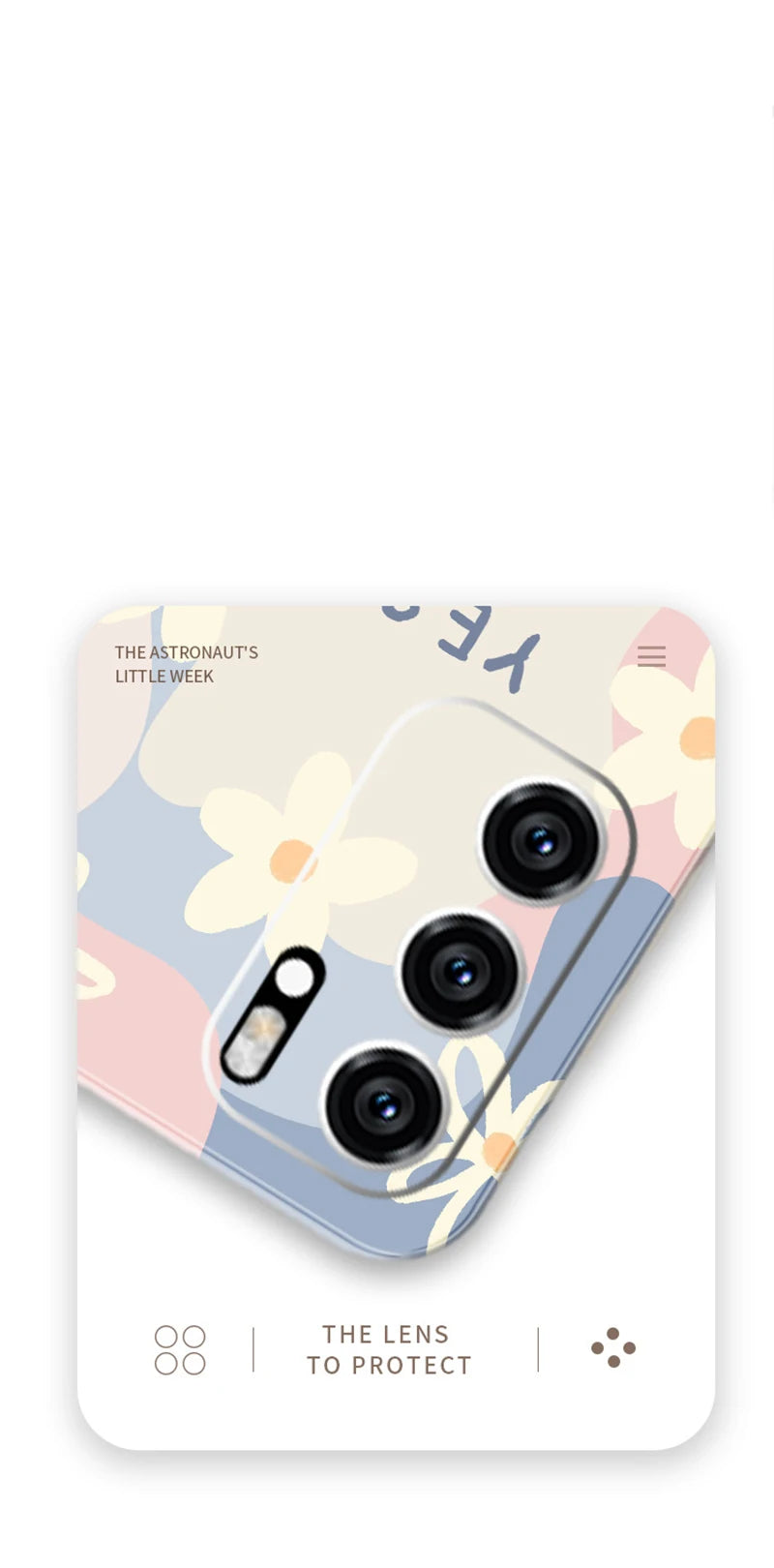 Samsung Galaxy Silicone Flower Case - Shock-Absorbing Square Cover Tidesmit