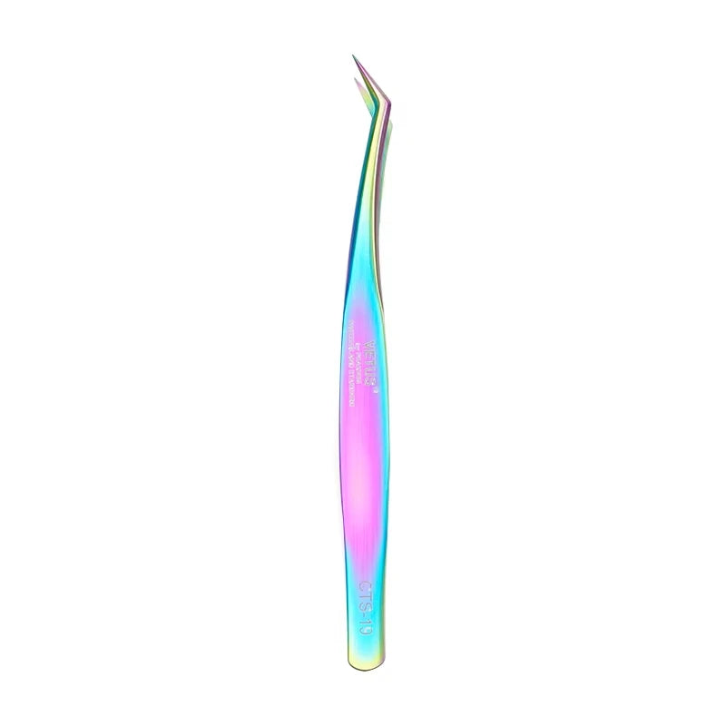 Eyelash Extension Tweezers: Precision Stainless Steel Pro Tools False Eyelashes CTS-19 Tidesmit
