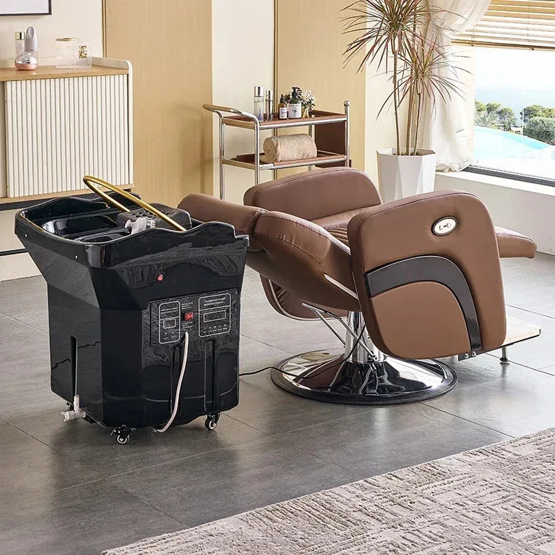 Portable Head Spa Bed With Water Tank | Professional Mobile Shampoo Basin Massage Chairs Tidesmit