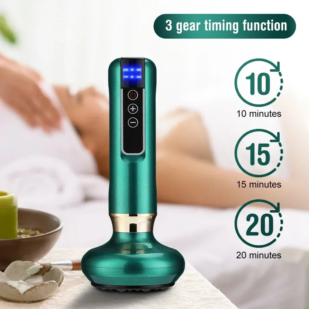 Electric Gua Sha Massager with Vacuum Suction and Infrared Heat Relaxation Treatment Tidesmit