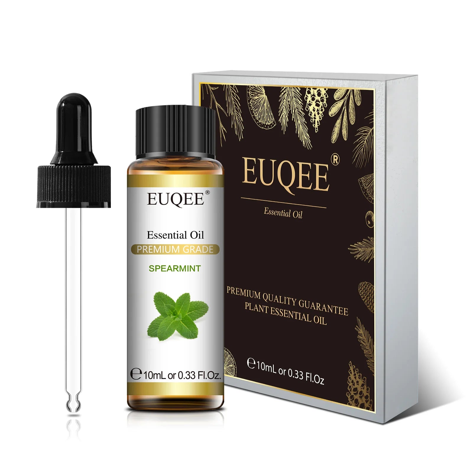 EUQEE 10ml Pure Essential Oil For Aromatherapy Diffuser-Jasmine Eucalyptus Frankincense Cinnamon Lavender Aroma Essential Oils