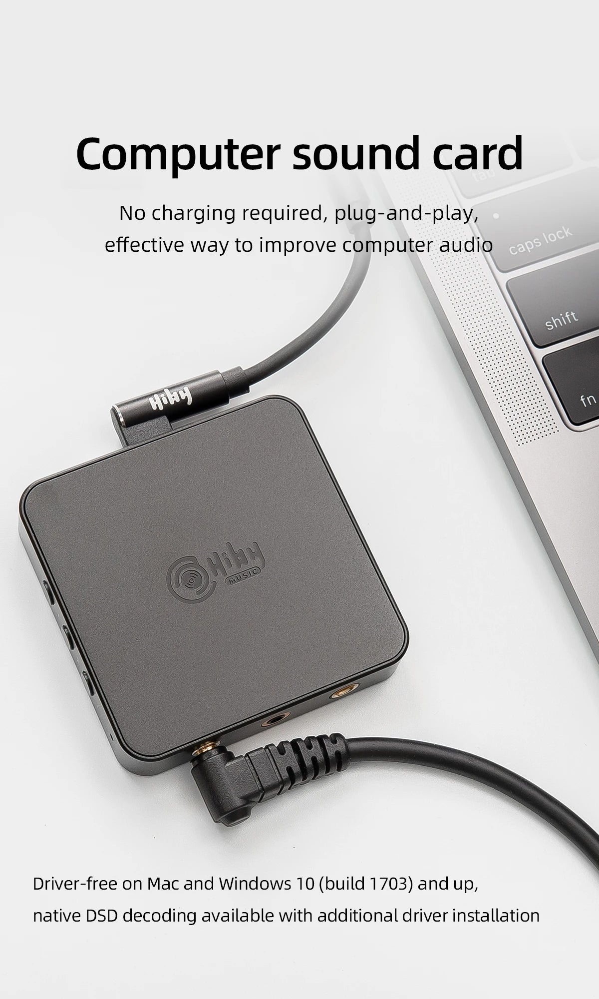 USB DAC Headphone Amplifier ES9038Q2M Tidesmit FD3 - Hi-Res MQA Support Tidesmit