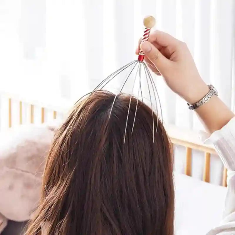 Octopus Head Massager - Stainless Steel Portable Scalp Scratcher Relaxation Treatment Tidesmit