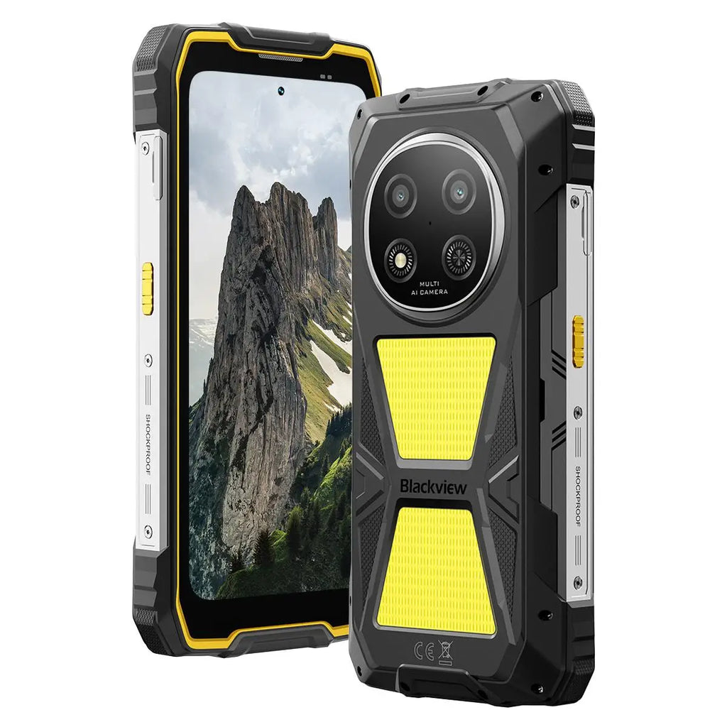 Blackview Rugged 5G Smartphone: 15000mAh Battery, 256GB Storage AE Yellow Global Version Tidesmit