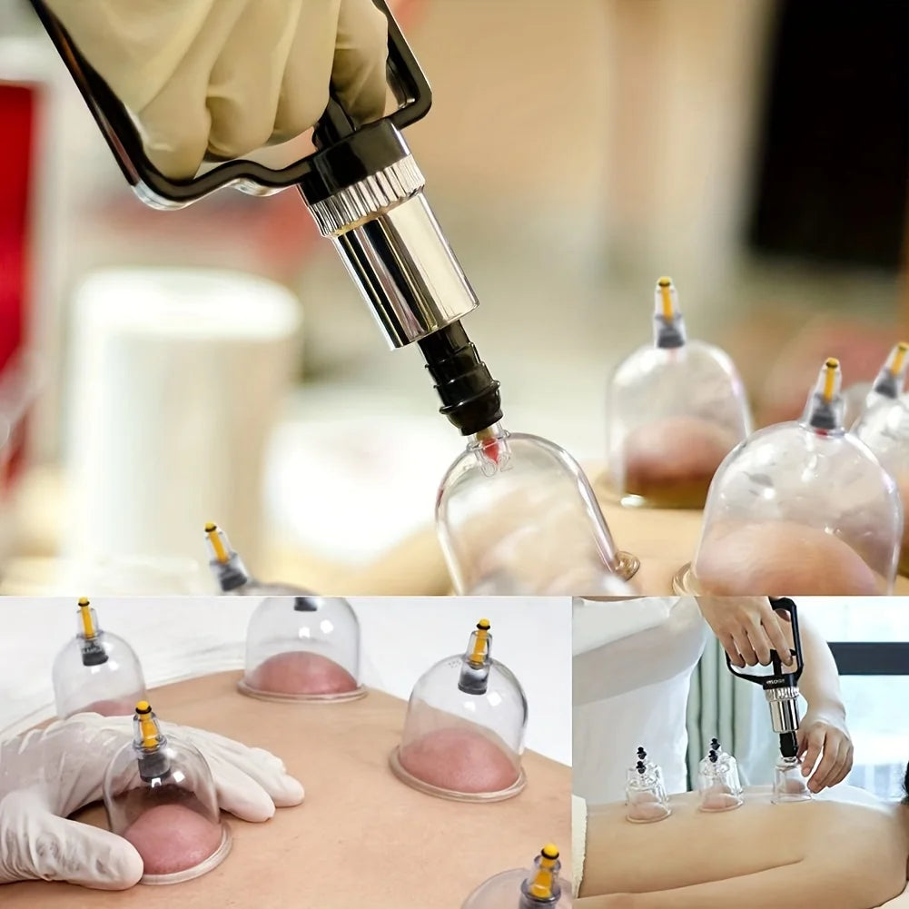Cupping Therapy Set: 18-Piece Vacuum Massage Kit for Home Wellness Relaxation Treatment Tidesmit