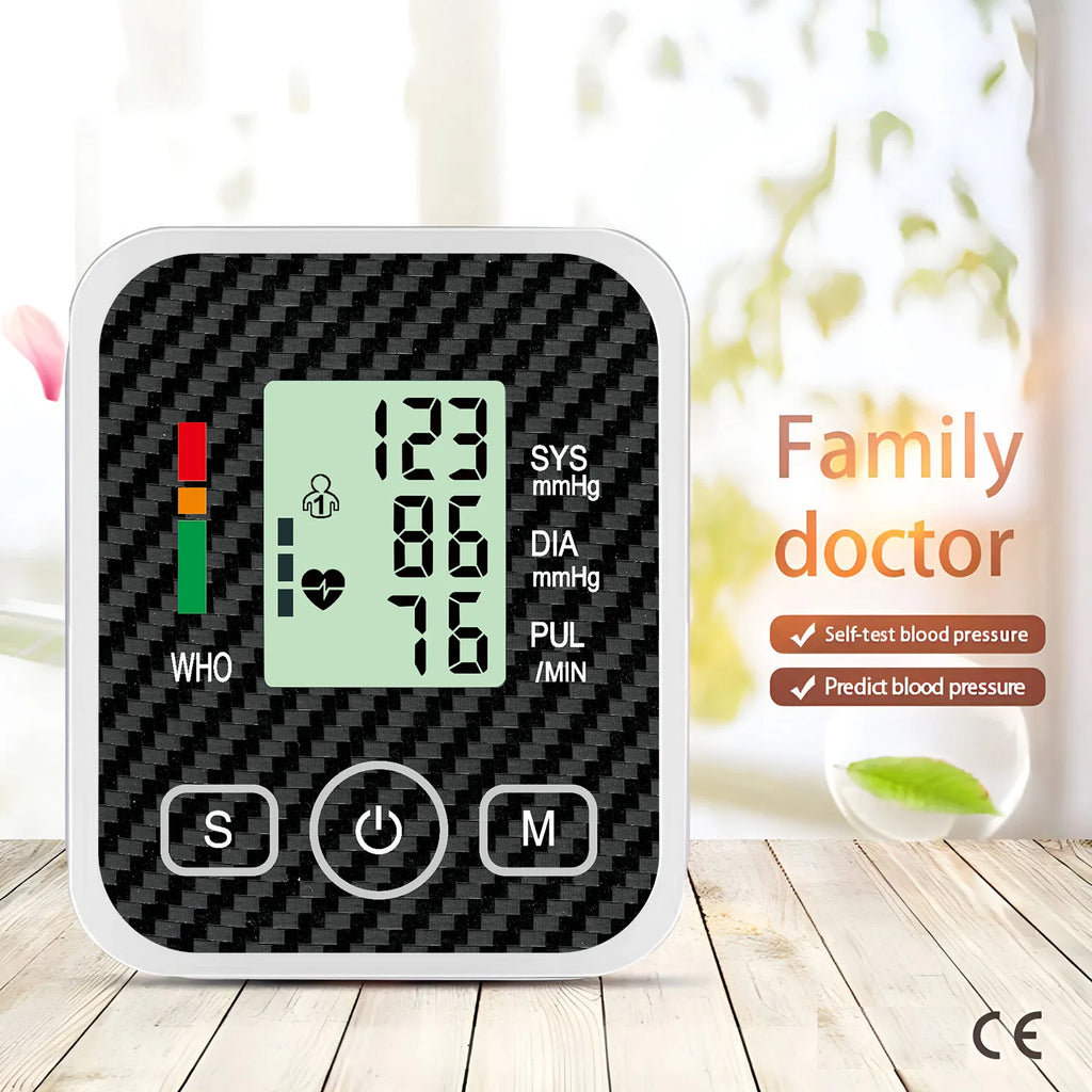 Automatic Digital Upper Arm Blood Pressure Monitor LCD & Cuff Medical Measuring BP & Pulse Rate Blood Pressure Monitors for Home