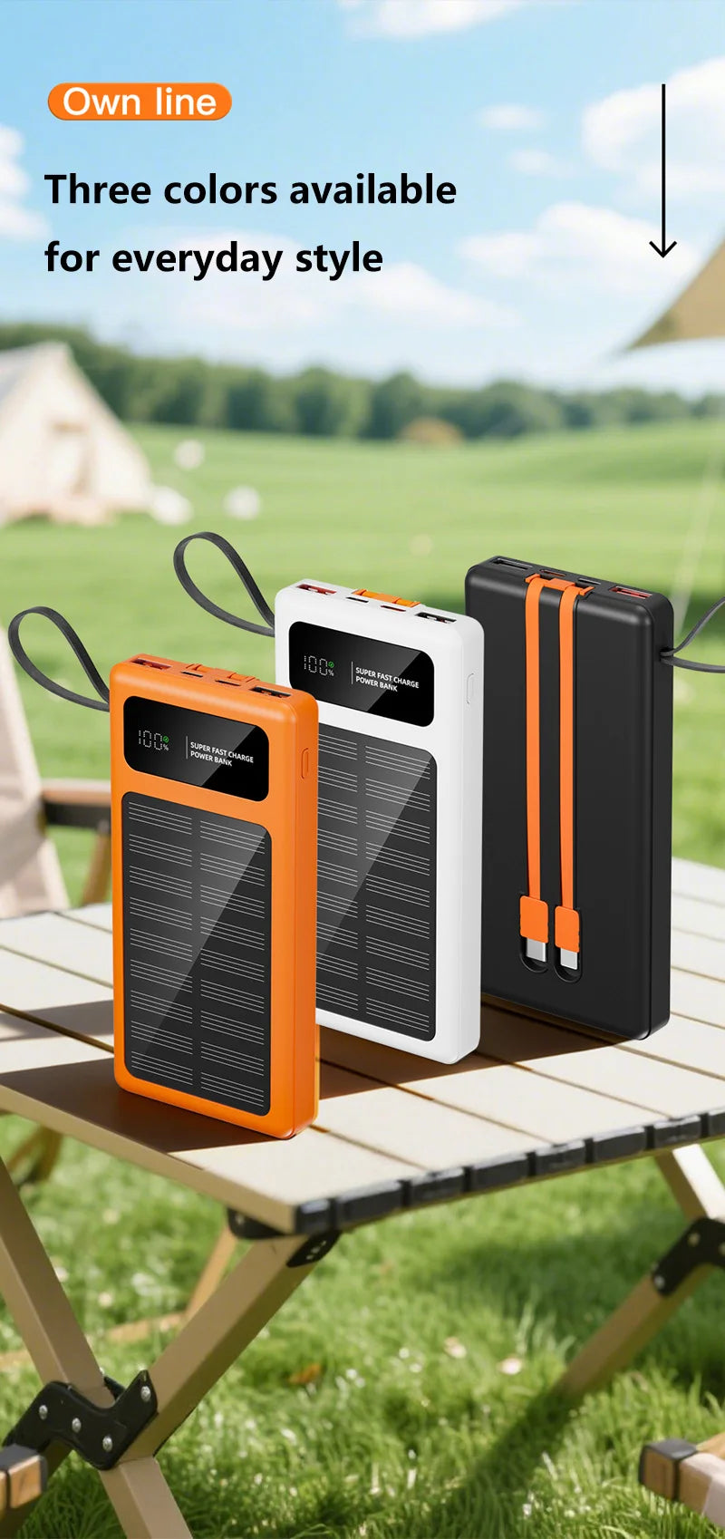 Tidesmit 200000mAh Portable Charger - High Capacity Fast Charging Power Bank Tidesmit