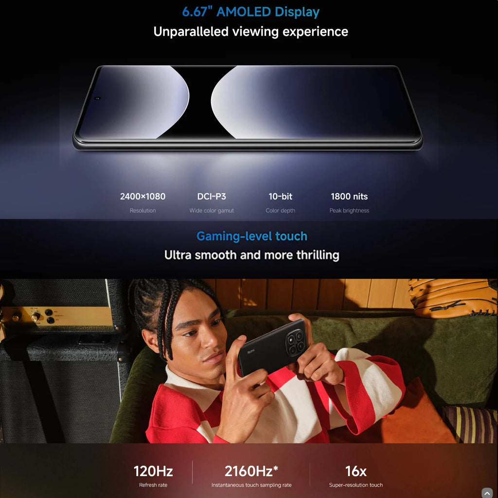 Xiaomi Redmi Note 14 Pro 256GB 5G Smartphone - 200MP Camera AE Tidesmit