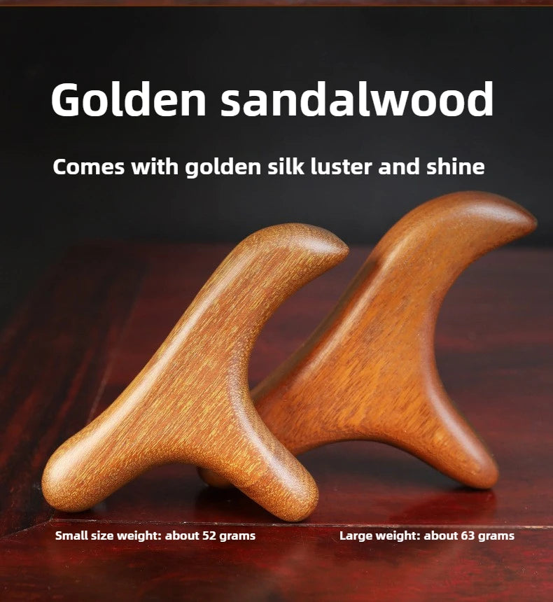 Sandalwood Gua Sha Tool for Back and Neck Muscle Relief by Tidesmit Back Massage Instrument Tidesmit