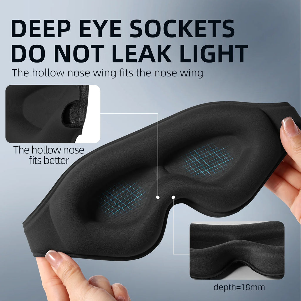 3D Sleeping Eye Mask Shading Breathable Eye Cover Natural Sleeping Eye Mask Memory Foam Block Night Mask Blindfold for Sleep