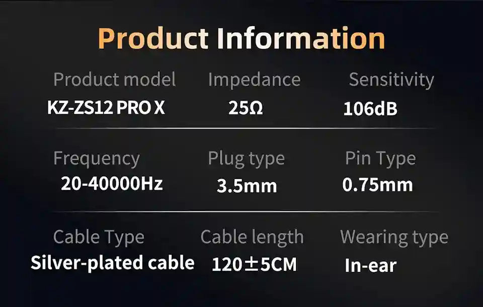 KZ ZS12 PRO X Hybrid IEMs with 1DD+5BA Drivers for Precision Audio Tidesmit