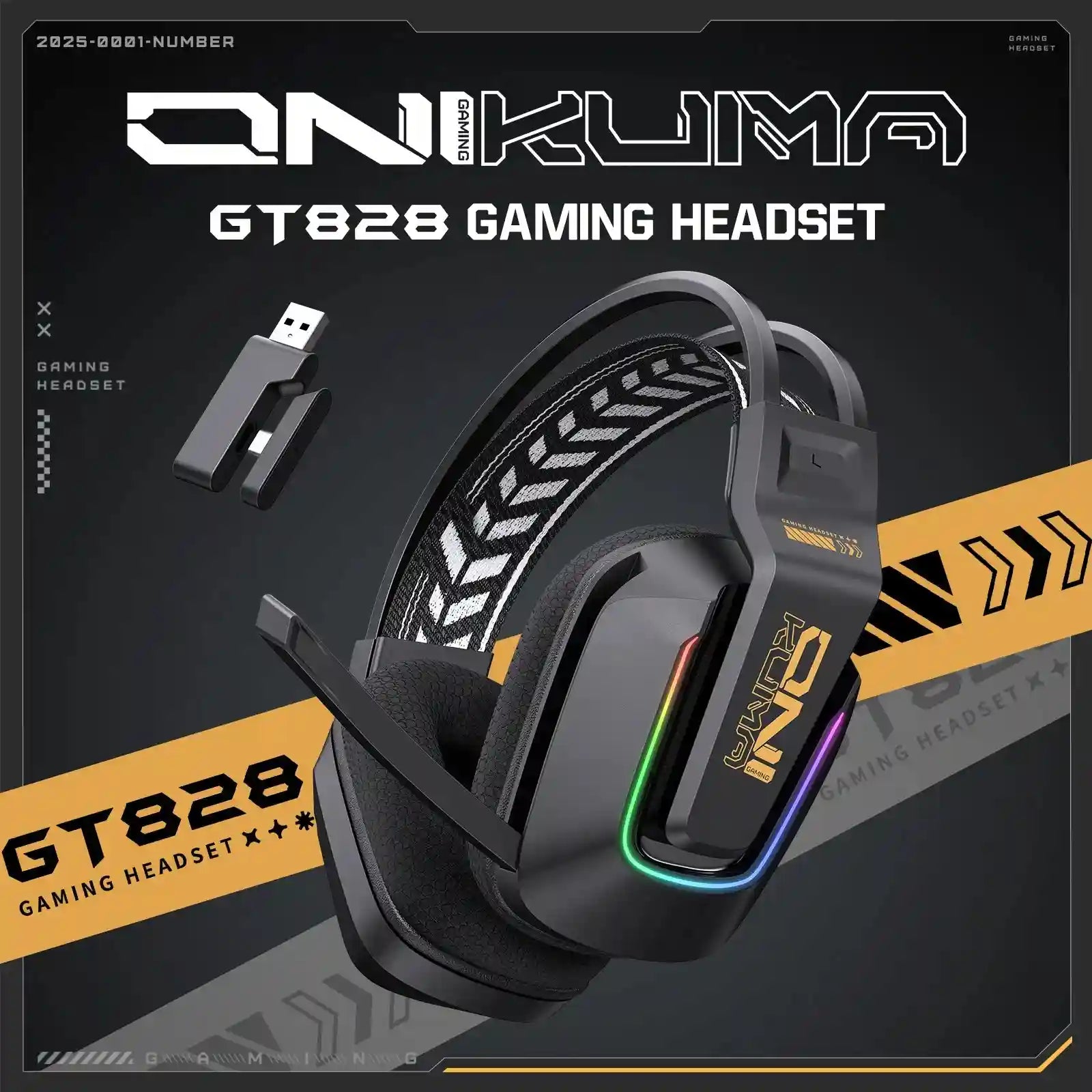 Tidesmit GT828 Wireless Gaming Headset with Low Latency Audio Tidesmit