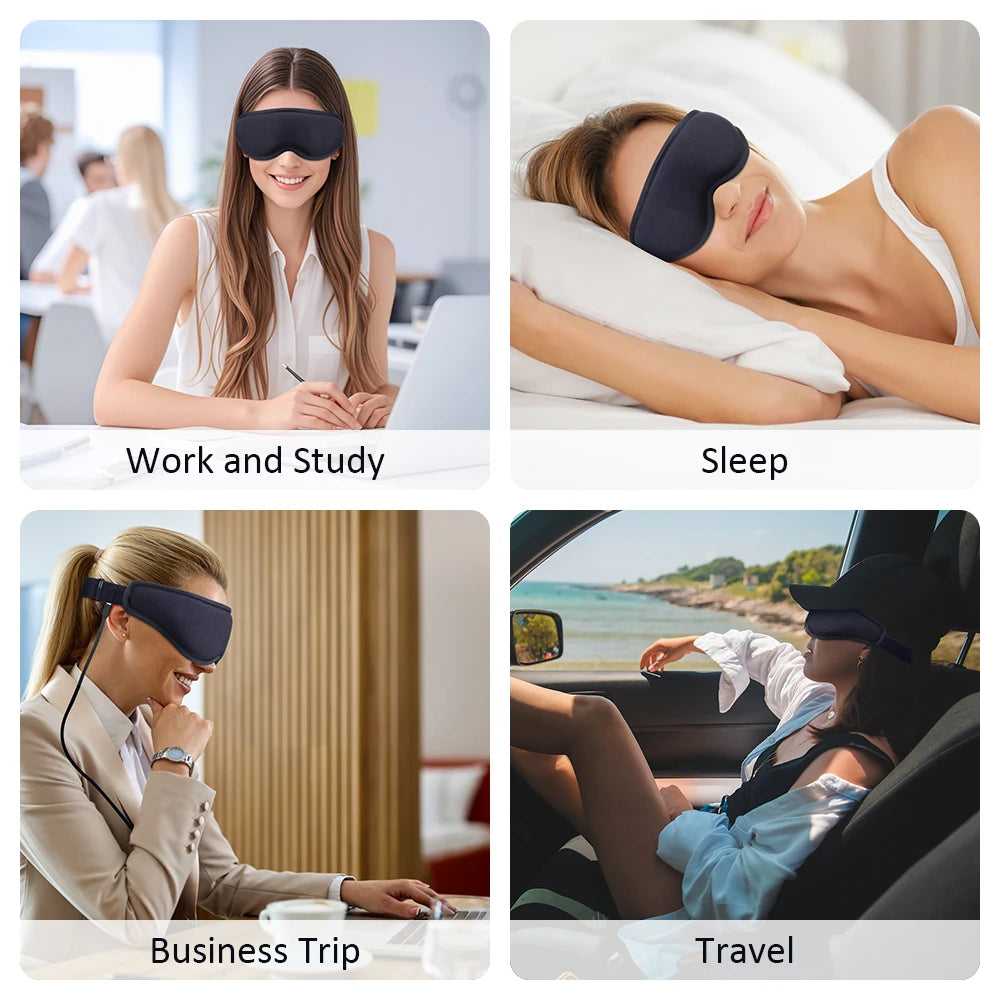 Heated Eye Massager Mask for Stress Relief - Portable Wellness Device Relaxation Treatment Tidesmit