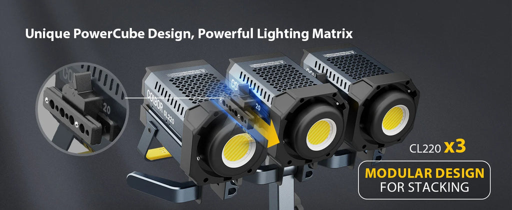 LED Video Light 220W Bicolor COB Studio Lamp with Bowens Mount Tidesmit