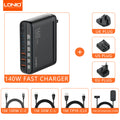 140W GaN USB C Fast Laptop Charger - PD Power Adapter with 5 charge cable China Mainland Tidesmit