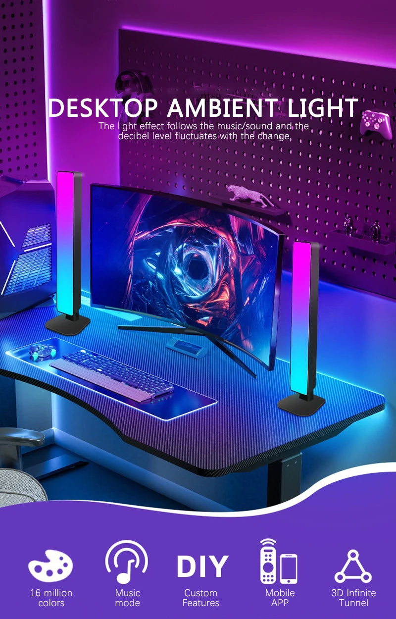 Smart RGB Gaming Light Bar with Wi-Fi Music Sync | Tidesmit Tidesmit