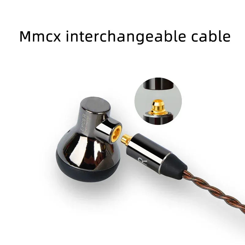 HiFi Wired Earbuds 15.4mm Flat-Head with Mic - Tidesmit EP09 Tidesmit