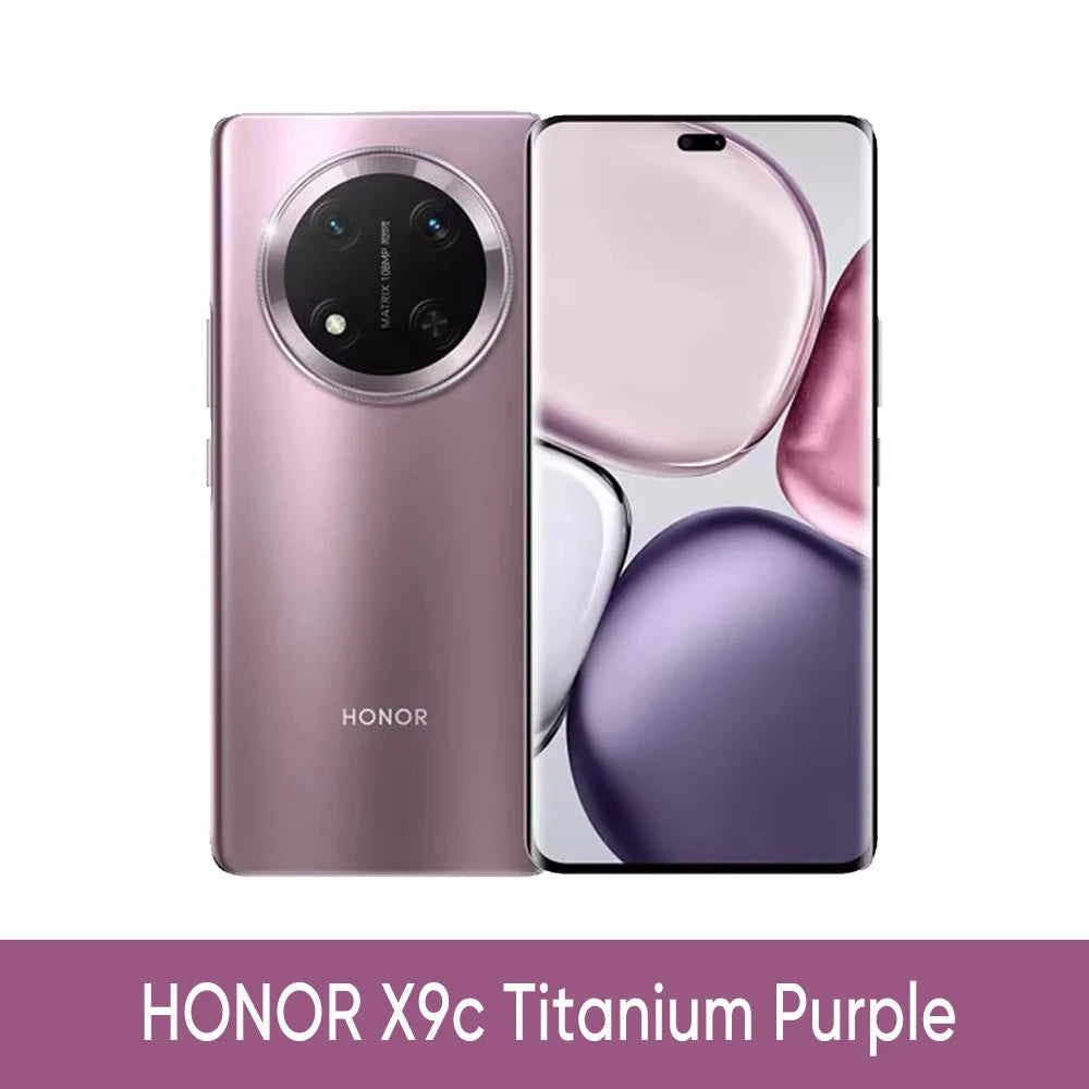 HONOR X9c 5G Smartphone, 6.78-inch AMOLED, 12GB+256GB - Jade Cyan AE Titanium Purple UNITED KINGDOM 12GB 256GB Tidesmit
