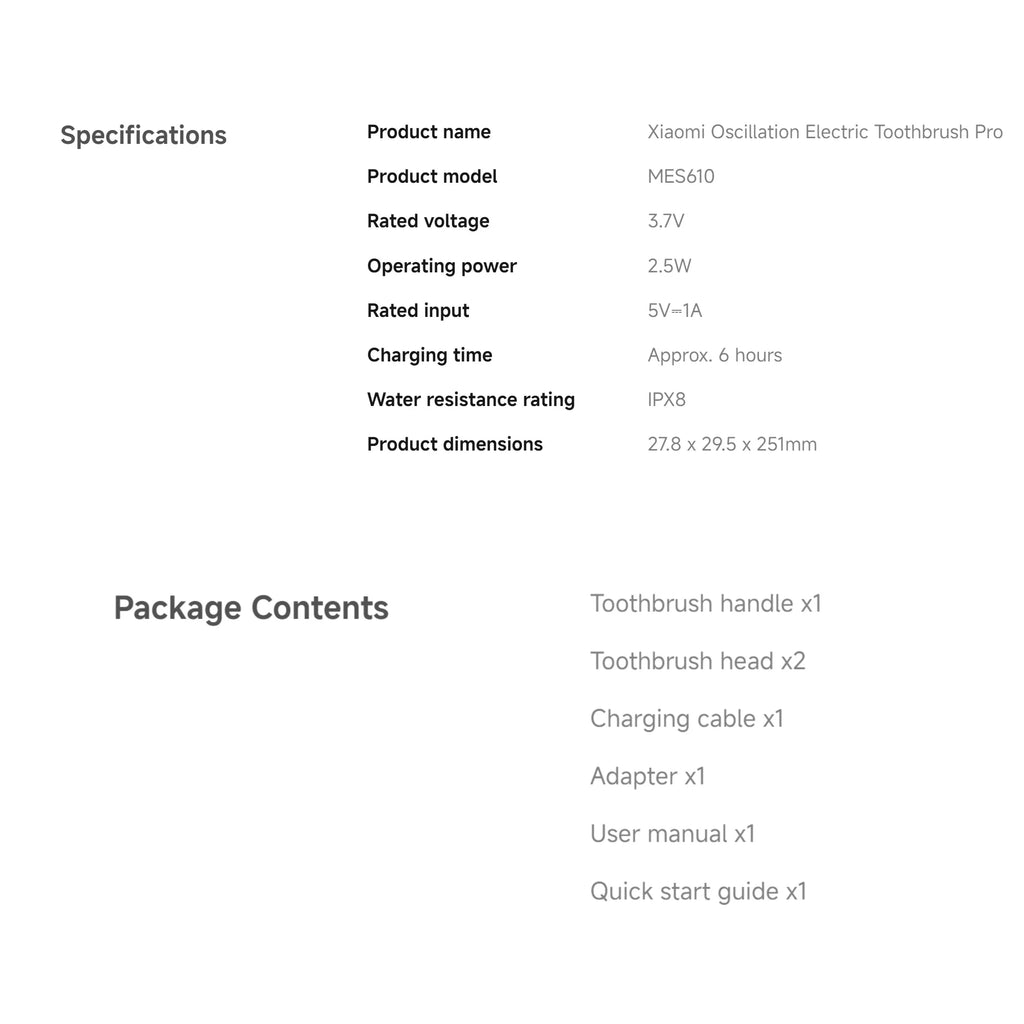 Xiaomi Oscillation Electric Toothbrush Pro EU Smart Colour Display Oscillating Ultrasonic Motor 180-day Long Battery Life IPX8