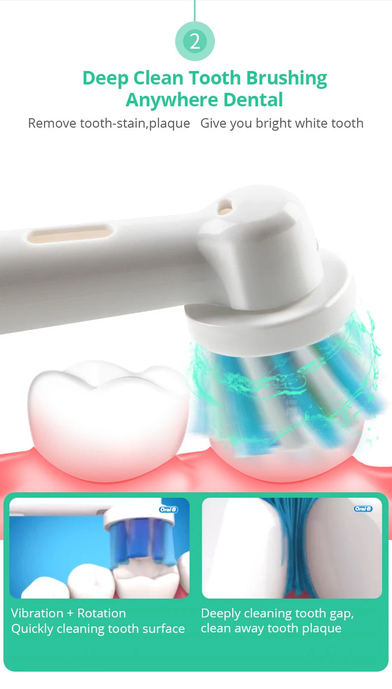 Oral B Sonic Electric Toothbrush PRO4000 RPO600 D12 Vitality Rotating Tooth Brush for Adults Oral Cares Rechargeable Waterproof