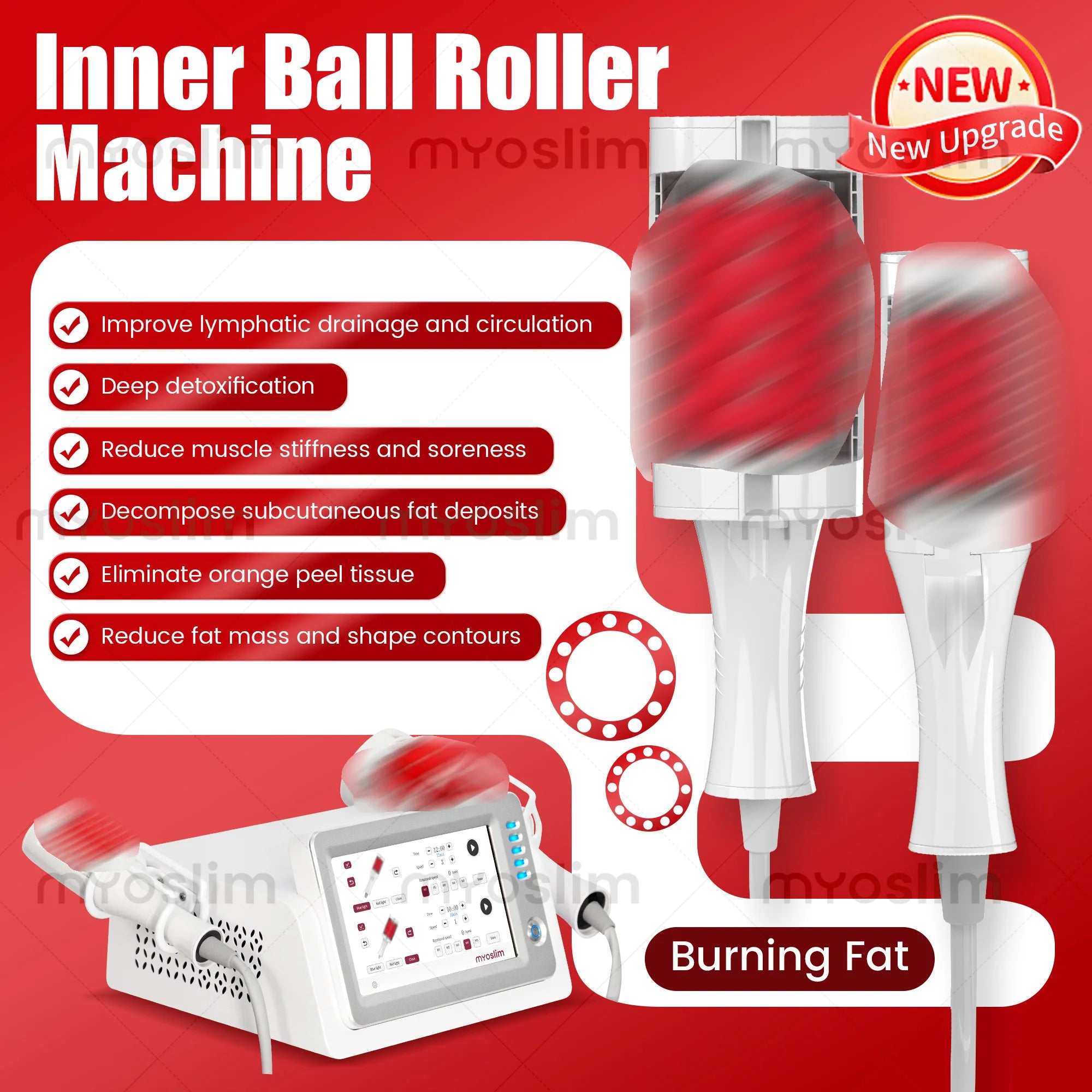 EMS Inner Ball Roller Massager - Deep Tissue Muscle Relief & Body Sculpting Body Shaping Massage Equipment Tidesmit