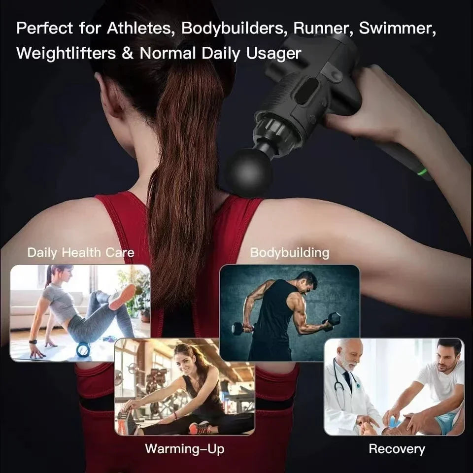 Deep Tissue Massage Gun - Cordless Percussion Massager with Heat Body Shaping Massage Equipment Tidesmit