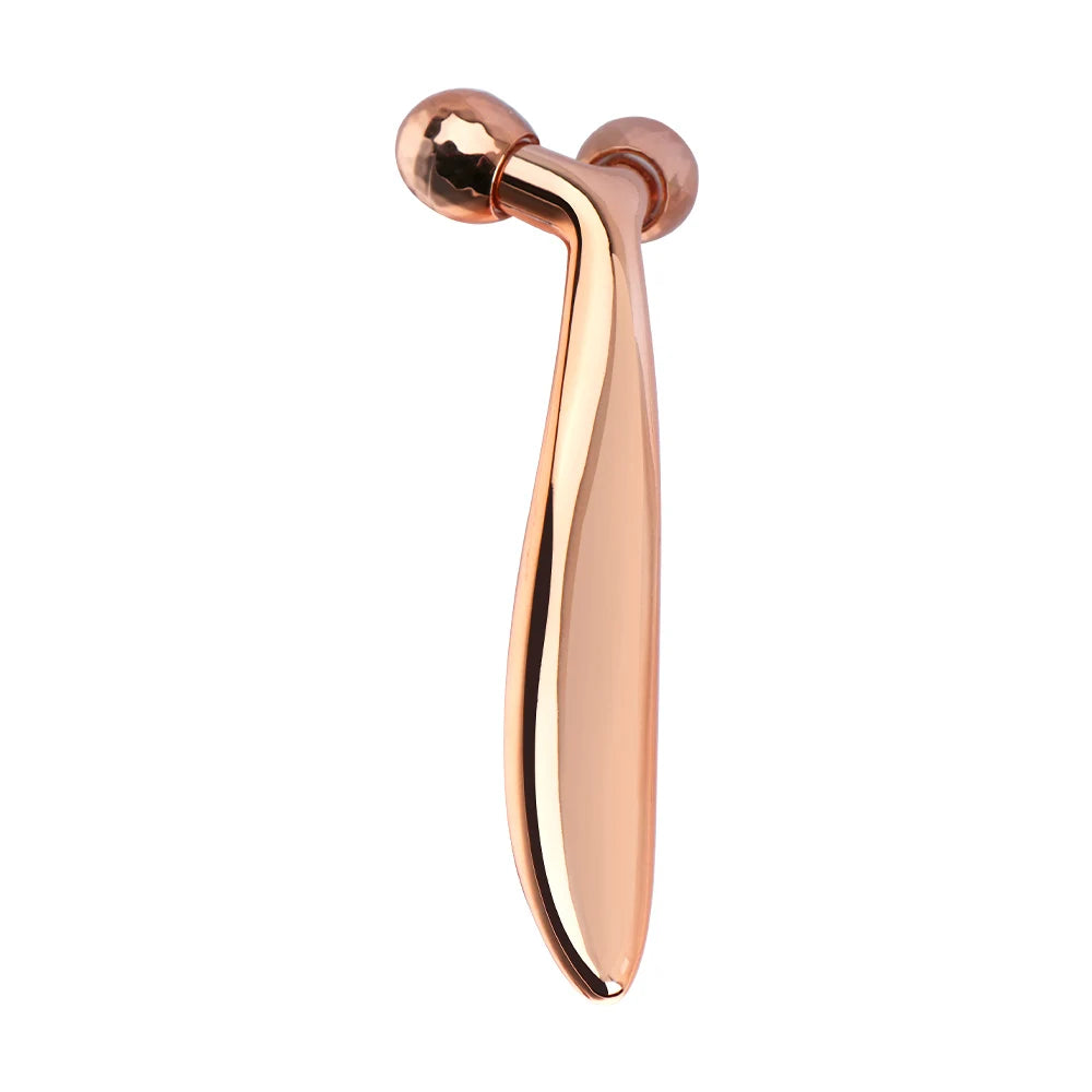 3D Face Roller Massager | Ergonomic Skin Lifting Wellness Tool Relaxation Treatment Rose Gold CN Tidesmit