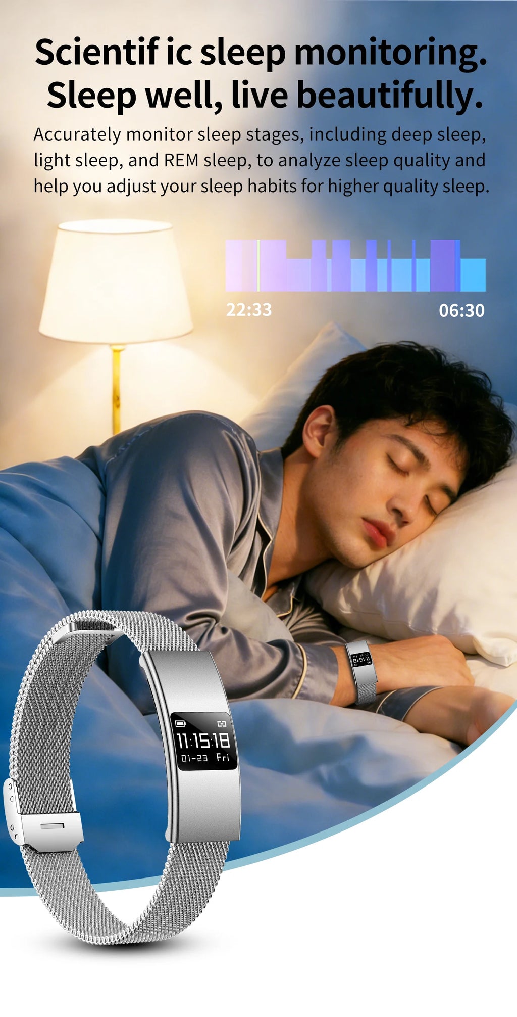 B9 3.5mm Ultra Thin Smart Bracelet Men Women IP68 Waterproof Call Reminder Fitness Sport Smart Band Lightweight Health Wristband