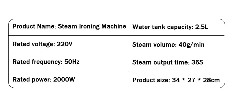 Tidesmit 2000W vertical garment steamer with adjustable height for efficient steam ironing of hanging clothes